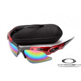 Oakley plate sunglasses black and red / colorful iridium - fake oakleys  store