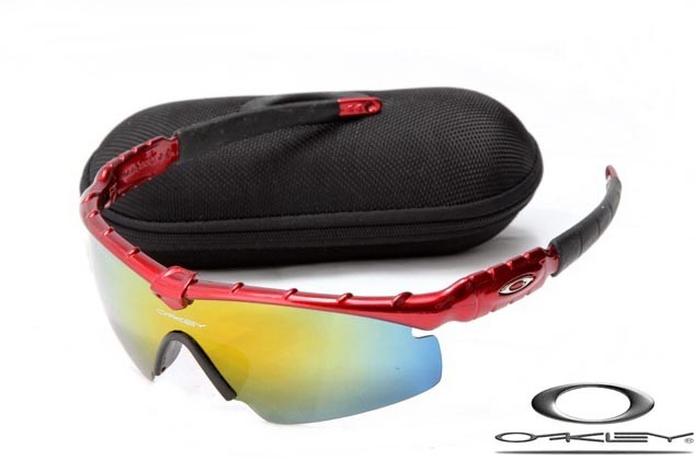 Oakley m frame sunglasses dark red 