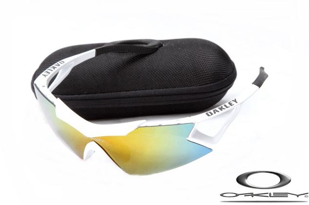 Oakley m frame sunglasses white / fire 